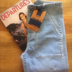 HIGH WAISTED DENIM CAPRIS